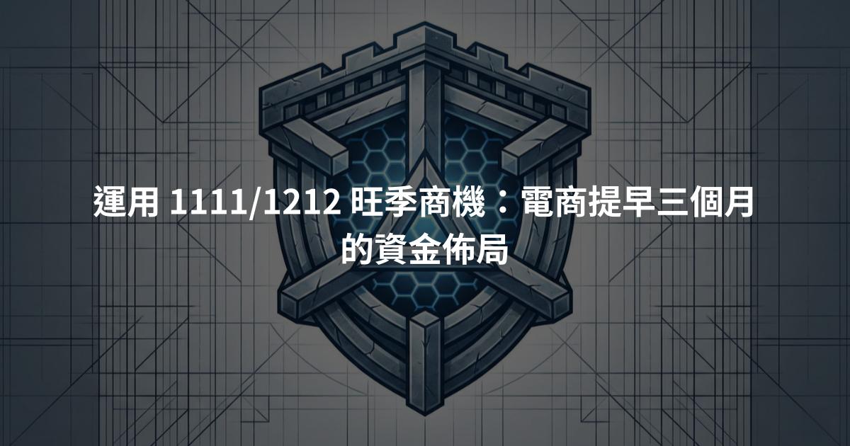 運用 1111/1212 旺季商機：電商提早三個月的資金佈局